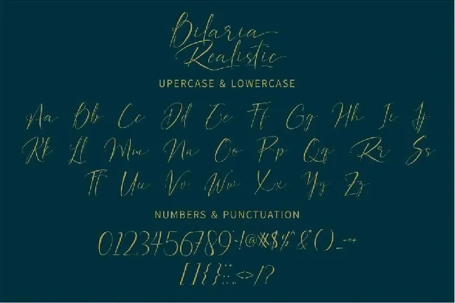 Bilaria Realistic font