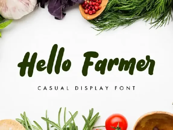 Hello Farmer Display font