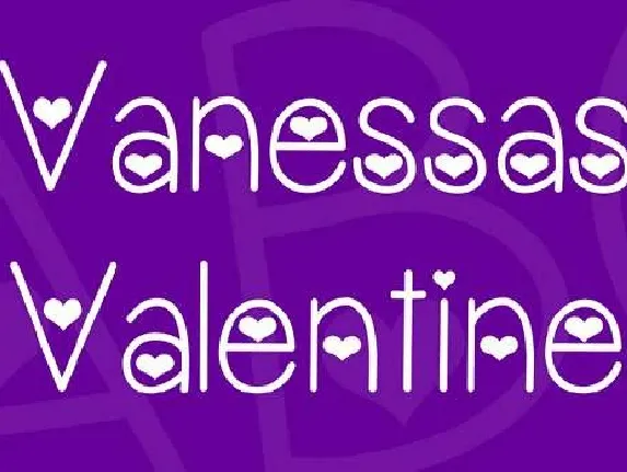 Vanessas Valentine font