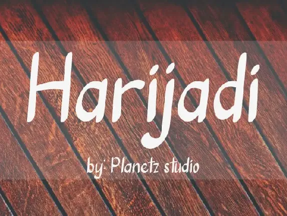 Harijadi Brush font