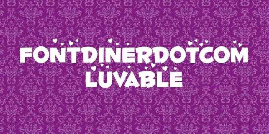 Fontdinerdotcom Luvable font