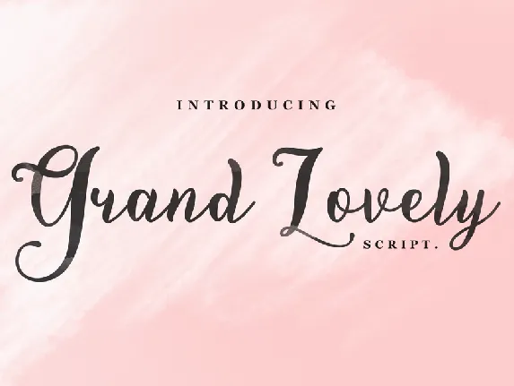 Demo Grand Lovely font