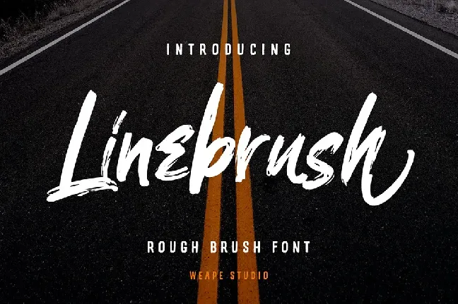 Linebrush font