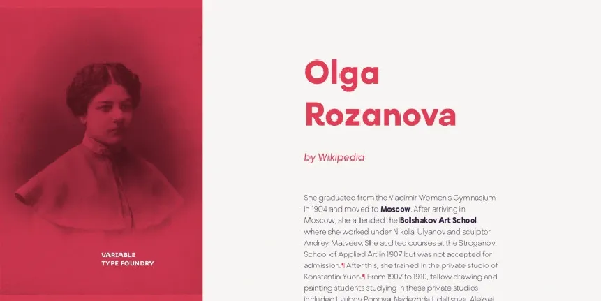 Rozanova font