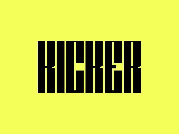 Kicker font