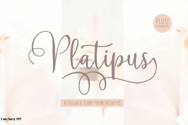 Platipus Script font