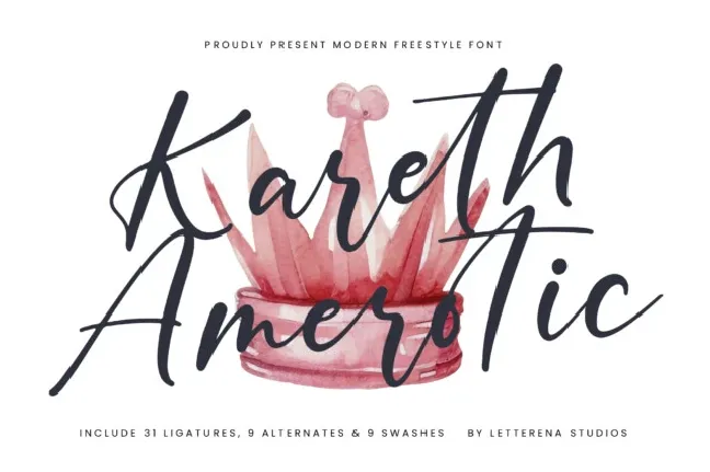 Kareth Amerotic font