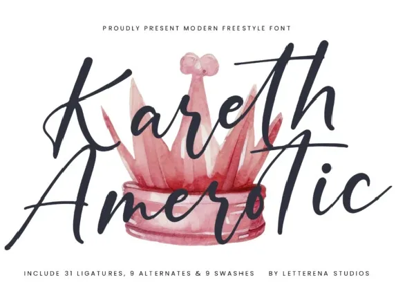 Kareth Amerotic font