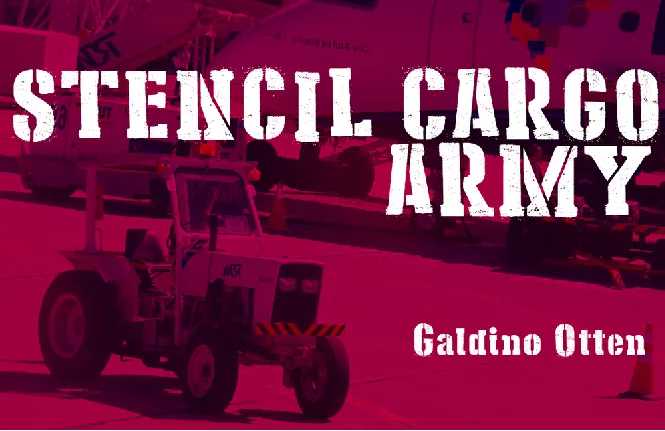 Stencil Cargo Army font