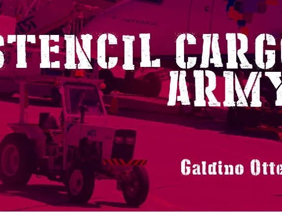 Stencil Cargo Army font