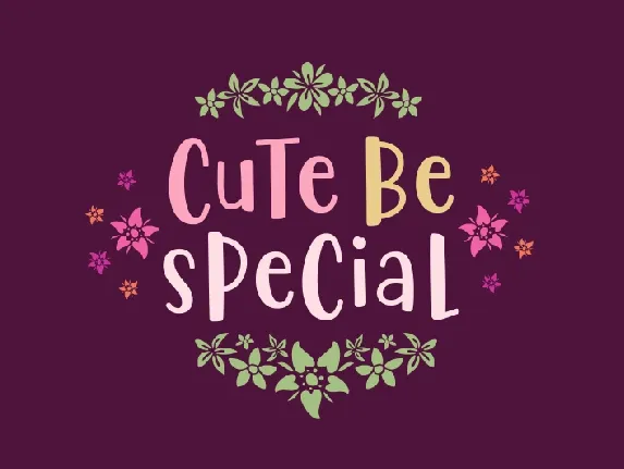 Cute Be Special font