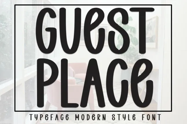 Guest Place Display font