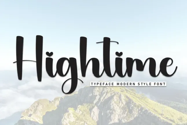 Hightime Script font