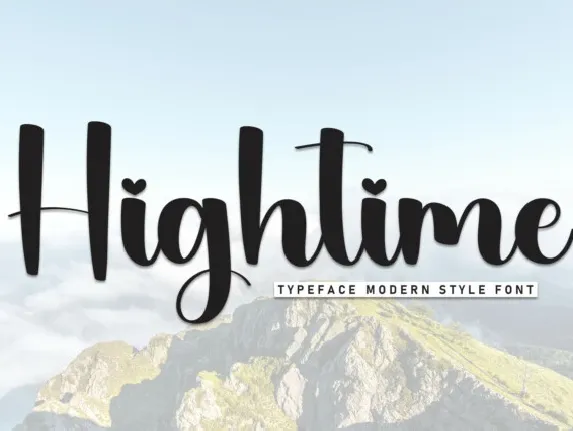 Hightime Script font