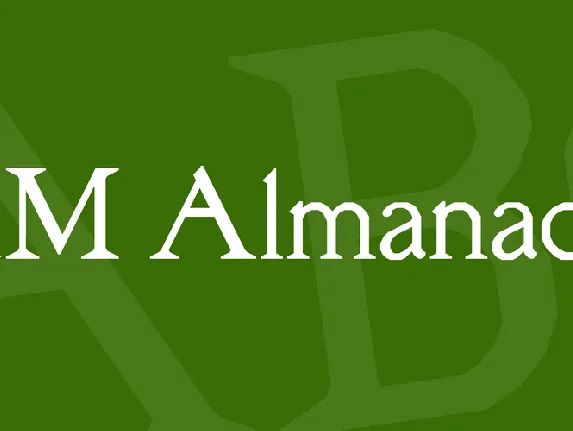 RM Almanack font