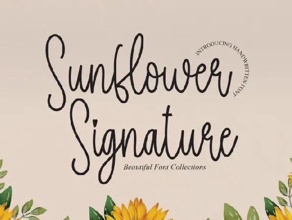 Sunflower Signature font