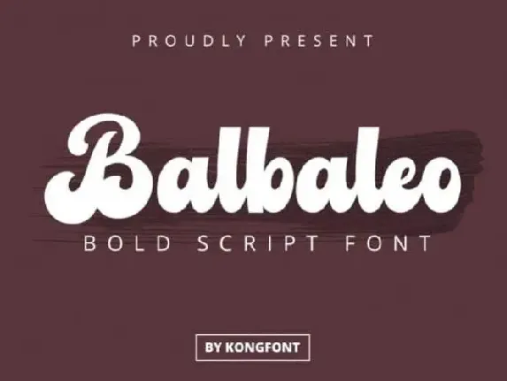 Balbaleo Bold Script font