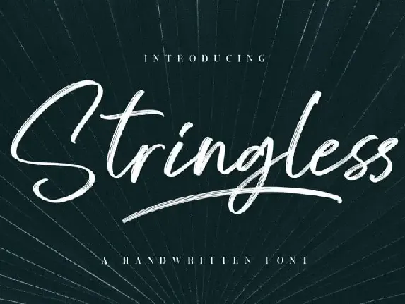 Stringless Brush font