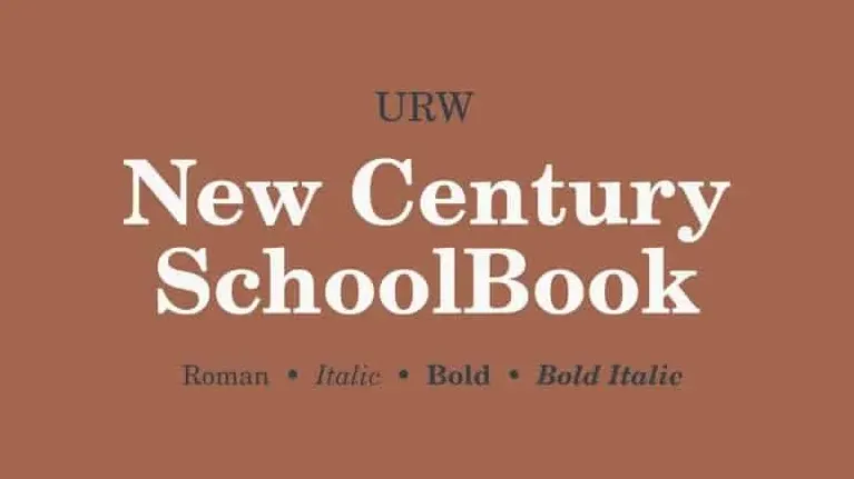 Century Schoolbook Serif font