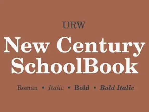 Century Schoolbook Serif font