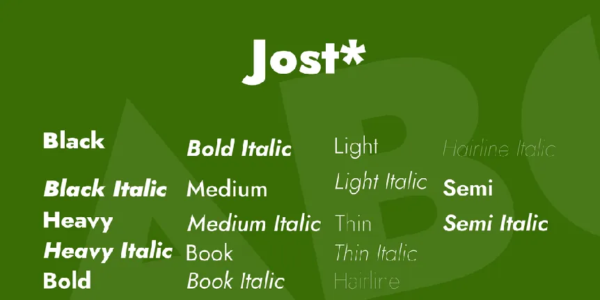 Jost* font