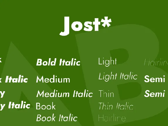 Jost* font