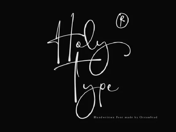 Holy Type font