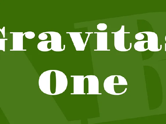 Gravitas One font