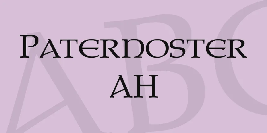 Paternoster AH font