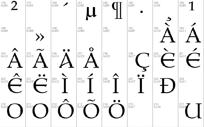 Paternoster AH font