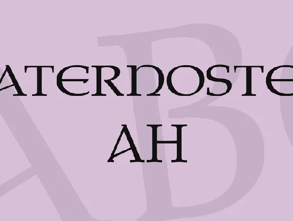 Paternoster AH font