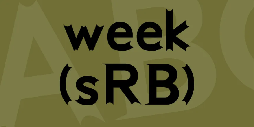 week (sRB) font