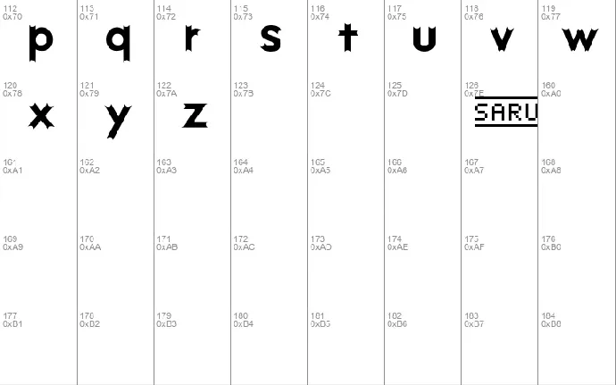 week (sRB) font