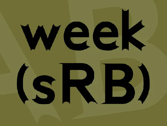 week (sRB) font