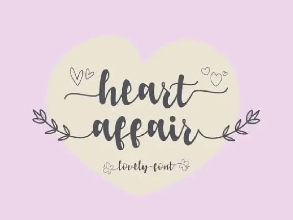 Heart Affair font