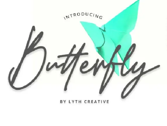 Butterfly Signature font