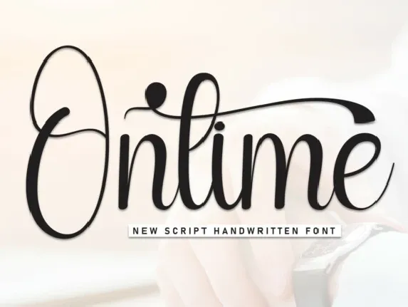 Ontime Calligraphy font