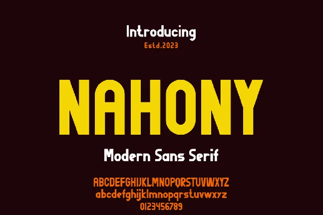 NAHONY font