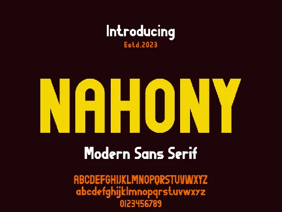 NAHONY font