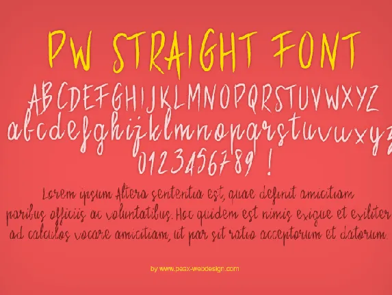 PWStraight font