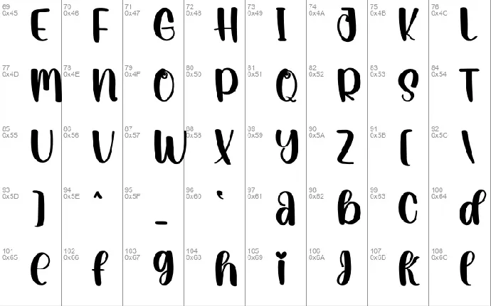 Swiming font