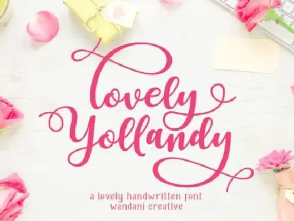 Lovely Yollandy Calligraphy font