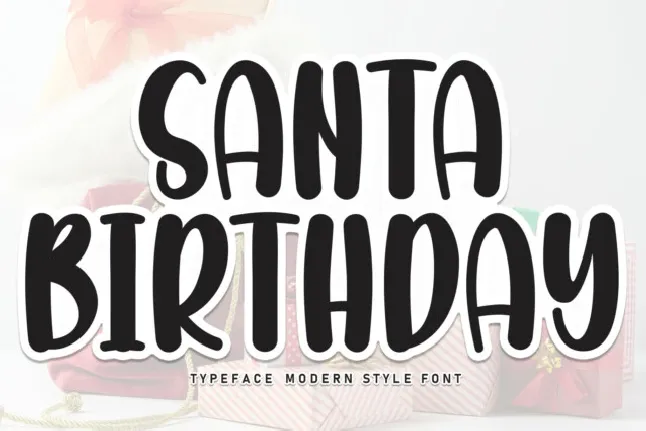 Santa Birthday Display font