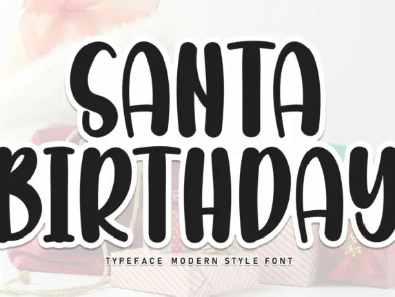 Santa Birthday Display font