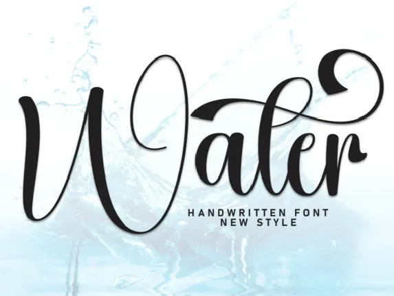 Water Calligraphy font