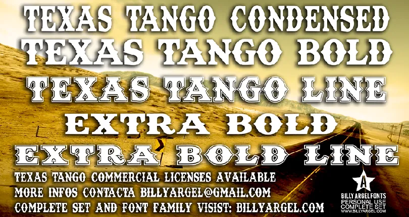 Texas Tango BOLD PERSONAL USE font