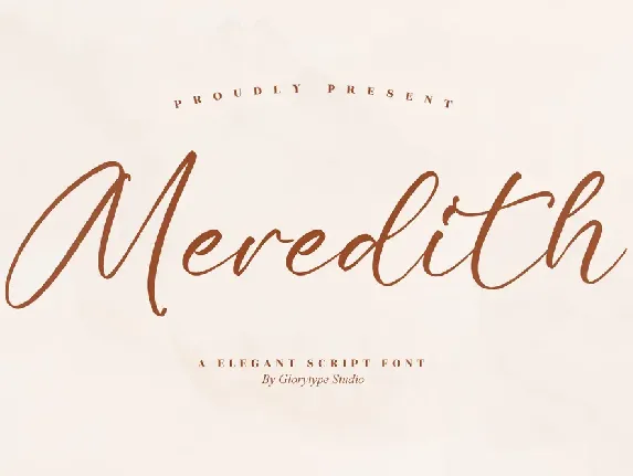 Meredith font