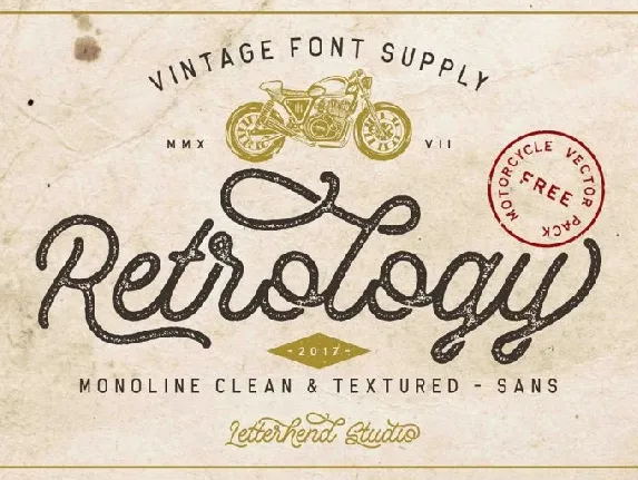 Retrology Script font