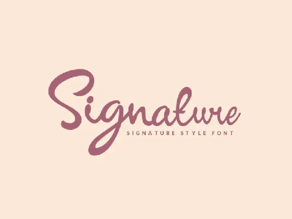 Signature Script Free font