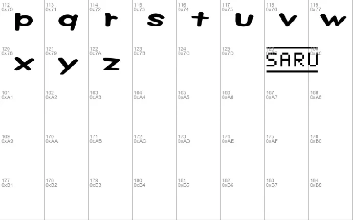 Z machine (sRB) font